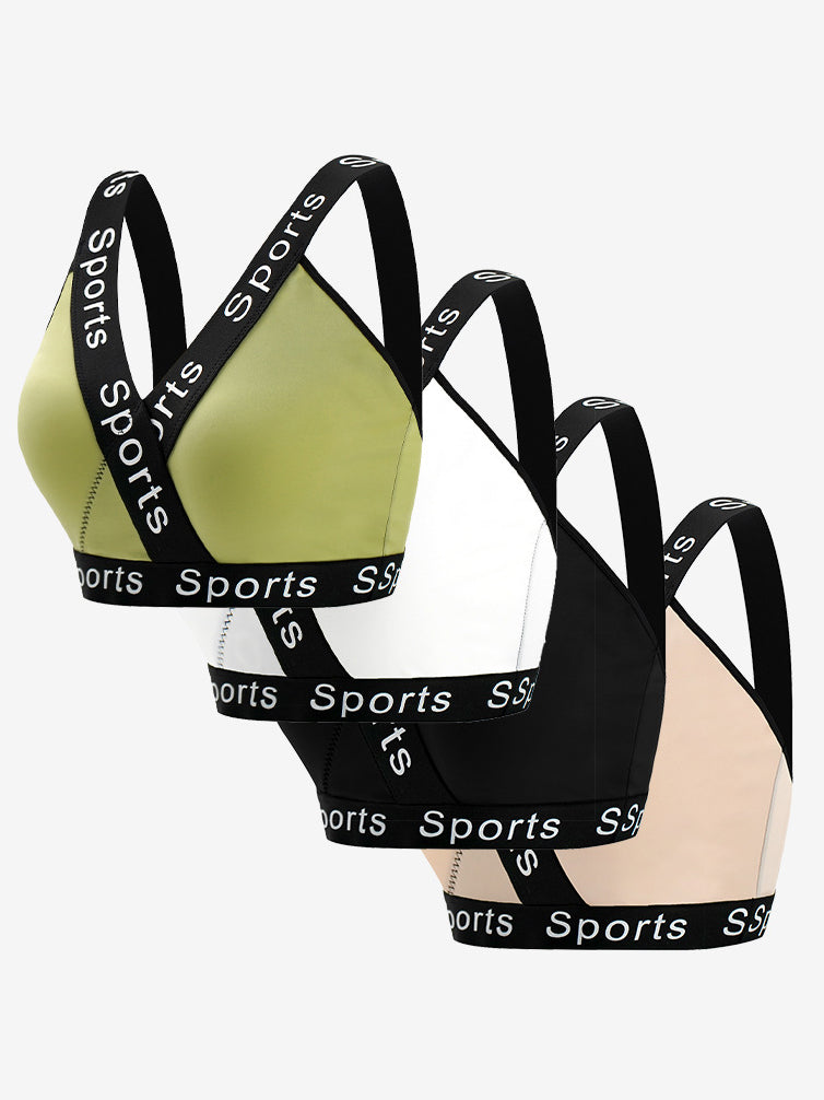 Bra-less Yoga Sports Fitness Tank Top Bra Black