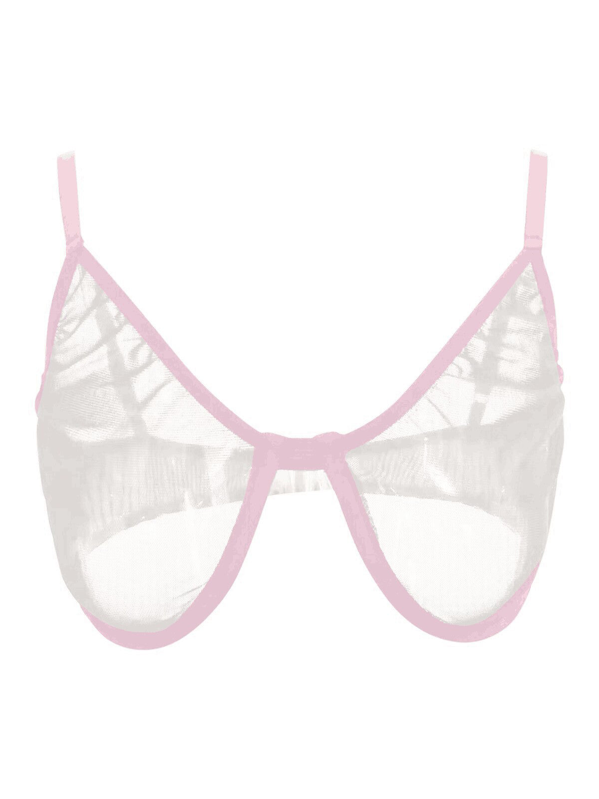 Sexy See-Through Mesh Seamless Bra White