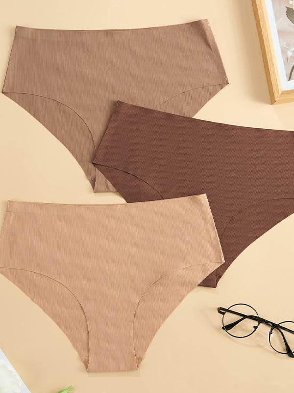 Personalized Striped Seamless Thin Low Waist Breathable Cotton Underwear