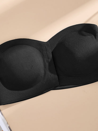 Cross-Style Sexy Front-Closure Push-Up Bra, Strapless and Wireless