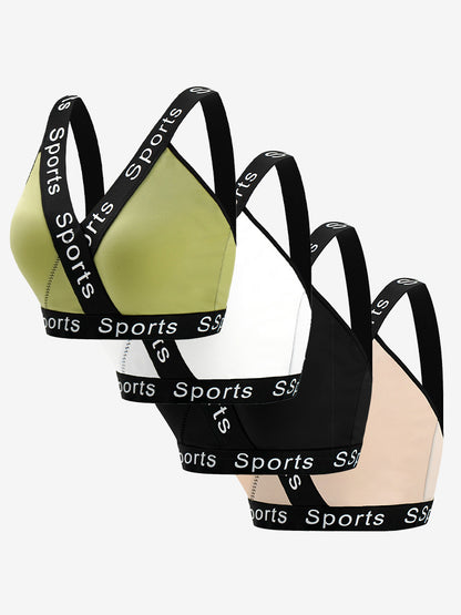 Bra-less Yoga Sports Fitness Tank Top Bra Black