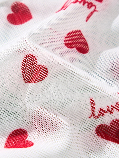 Unique Print Mesh Sheer Sexy Low-Waist Breathable Underwear