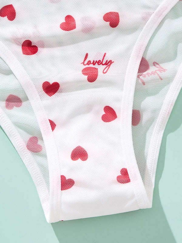 Unique Print Mesh Sheer Sexy Low-Waist Breathable Underwear
