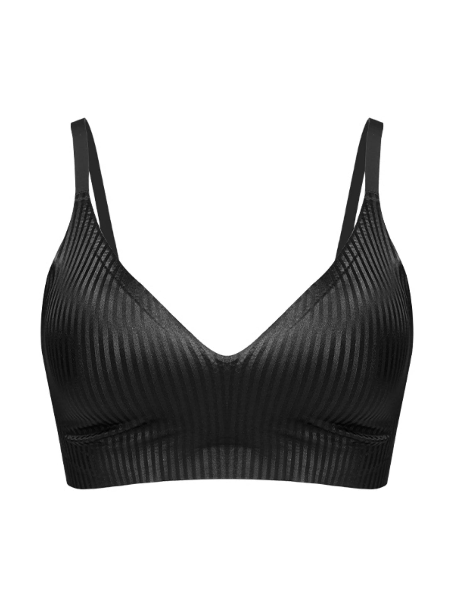 Striped Ice Silk Seamless Push-up Breathable Bra, Sexy & Beautiful Back