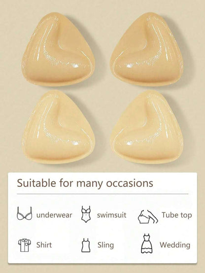 Silicone Gathering Invisible Triangular Chest Pad