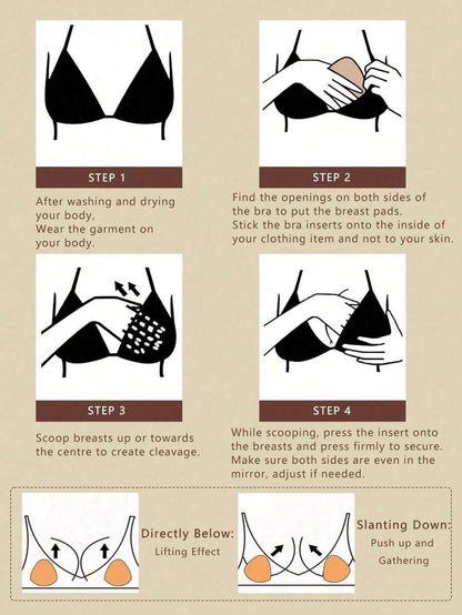 Silicone Gathering Invisible Triangular Chest Pad