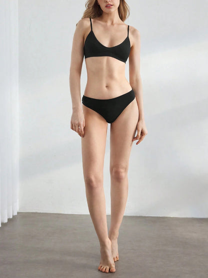 Seamless Strapless Wire-Free Breathable Comfortable Back Bra Black