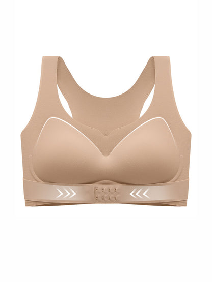 Gathering and Lifting Front Clasp Anti-Sag Sports Bra