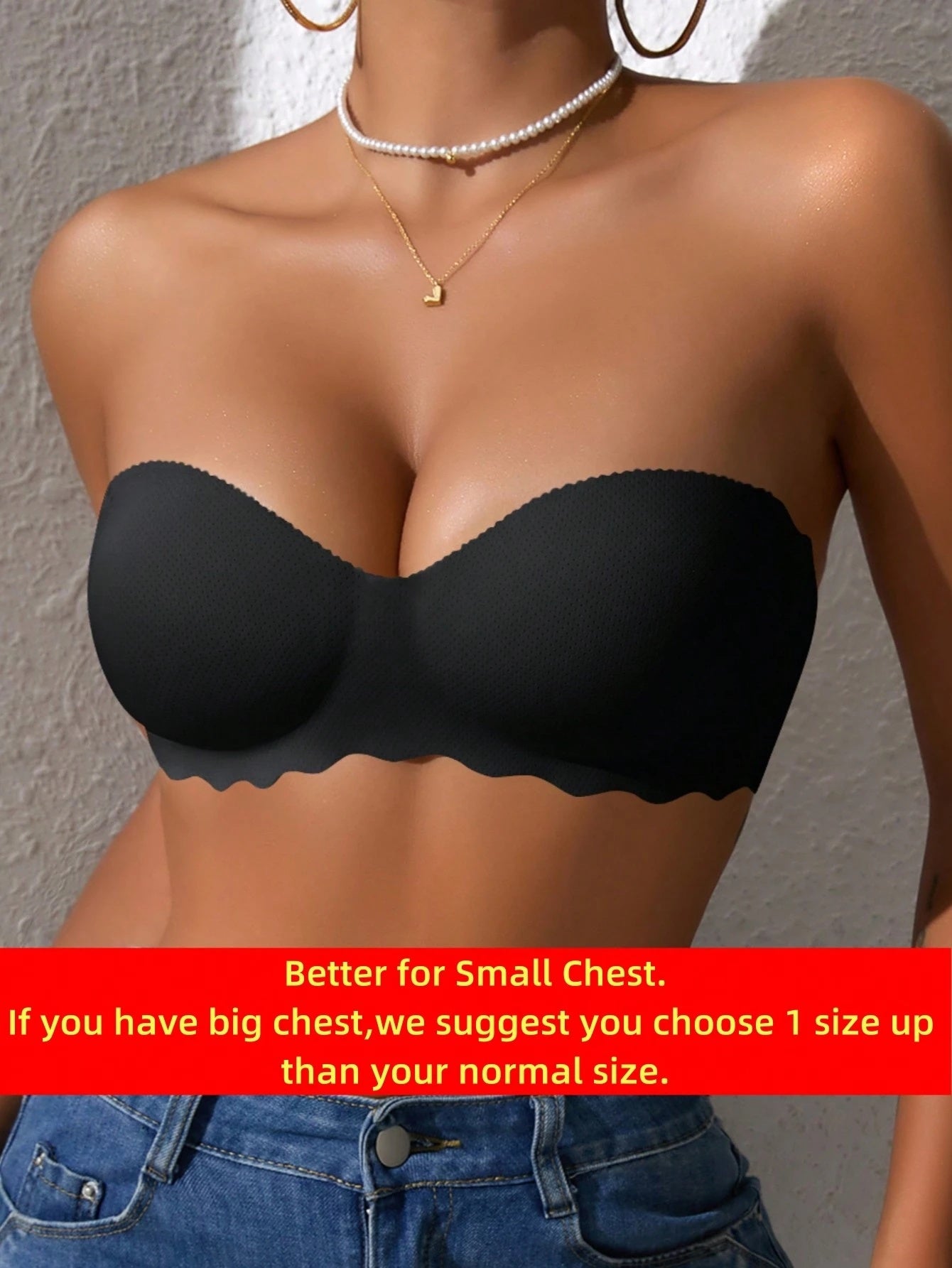 Comfortable and Breathable Adjustable Detachable Straps Solid Colour Small Bust Push-Up Bras Black