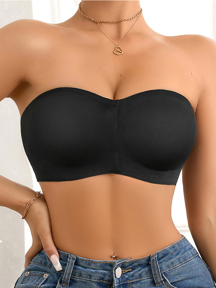 Cross-Style Sexy Front-Closure Push-Up Bra, Strapless and Wireless