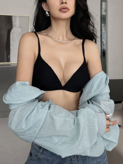 Triangle Cup Wireless Seamless Push-Up Bra