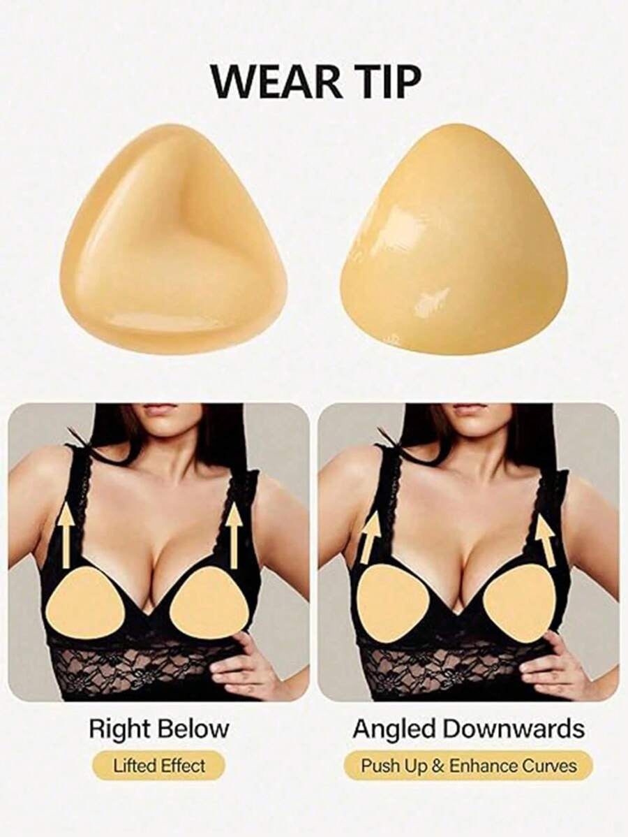Silicone Gathering Invisible Triangular Chest Pad