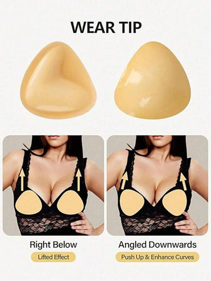 Silicone Gathering Invisible Triangular Chest Pad