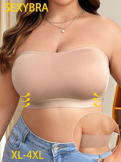 Plus Size Comfortable Wireless Side Buckle Bra