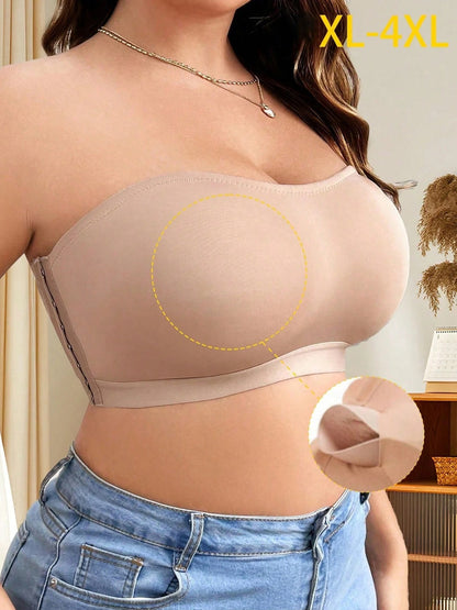 Plus Size Comfortable Wireless Side Buckle Bra