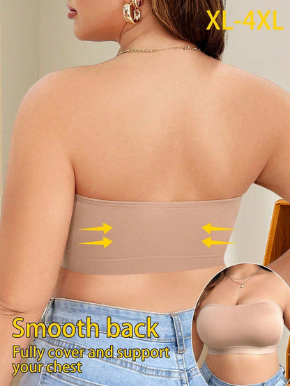 Plus Size Comfortable Wireless Side Buckle Bra