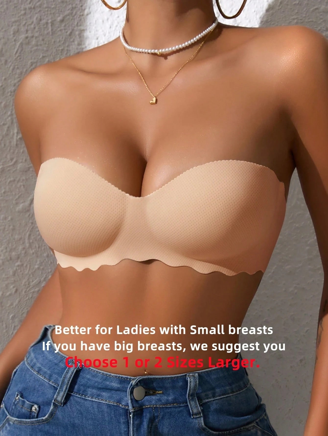 Comfortable and Breathable Adjustable Detachable Straps Solid Colour Small Bust Push-Up Bras Cornsilk