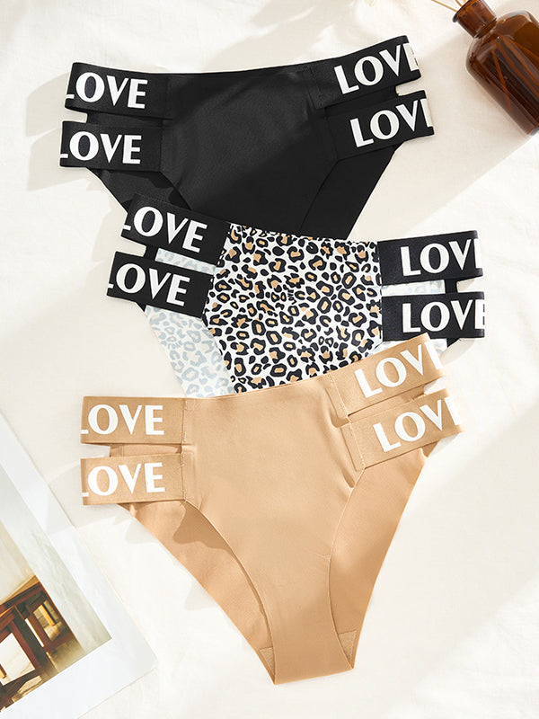 Personalized Seamless Ice Silk Quick-Dry Underwear with Letter Stitching