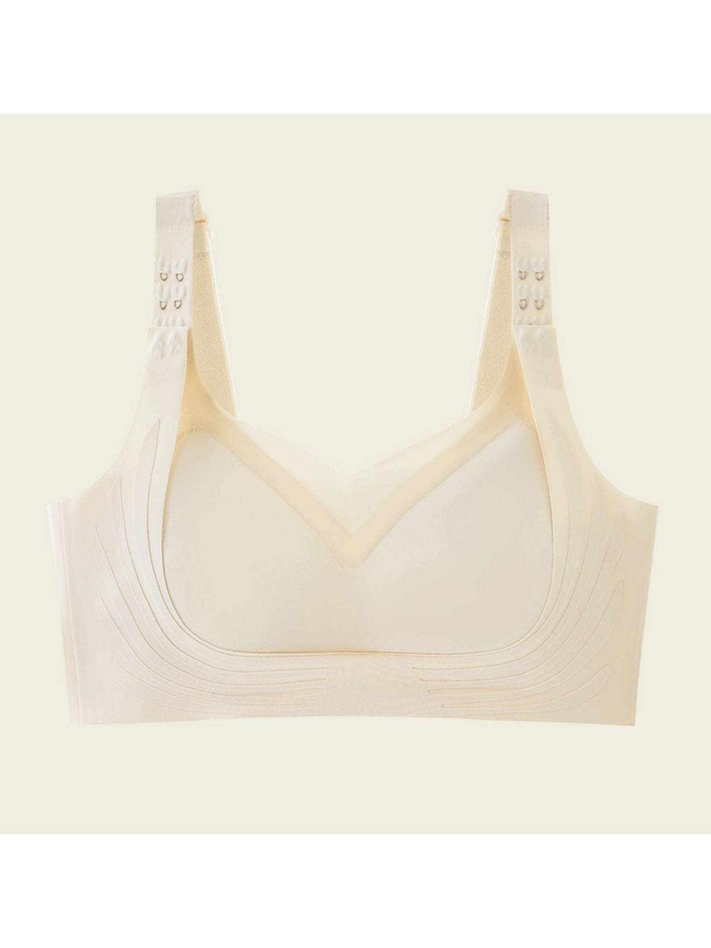 Front Closure Sports Pull-up Tank Top Bra，Adjustable Wide Band Push-up