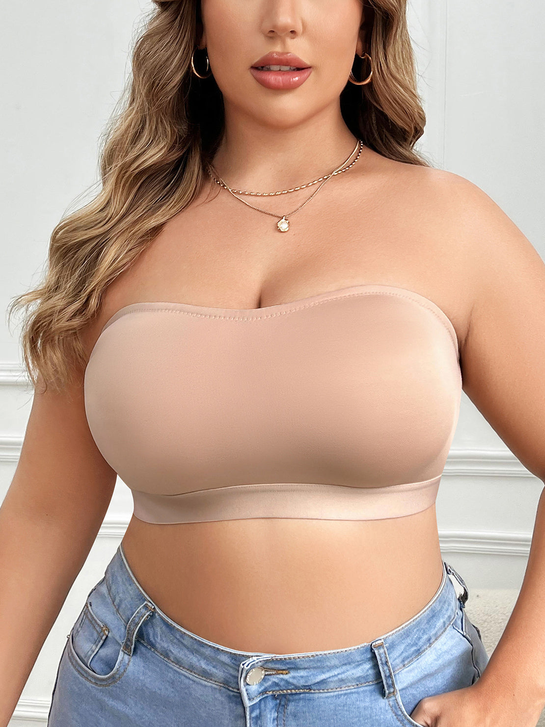 Plus Size Comfortable Wireless Side Buckle Bra