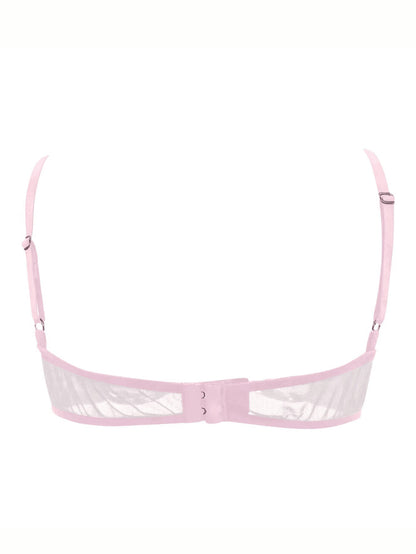Sexy See-Through Mesh Seamless Bra White