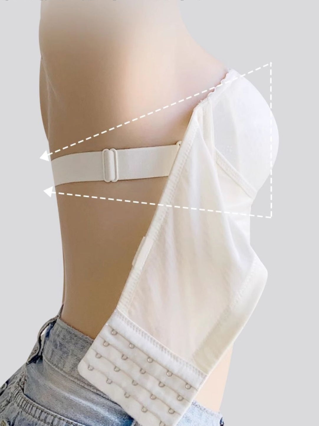 Seamless Non-Slip Strapless Plus Size Bustier Bra