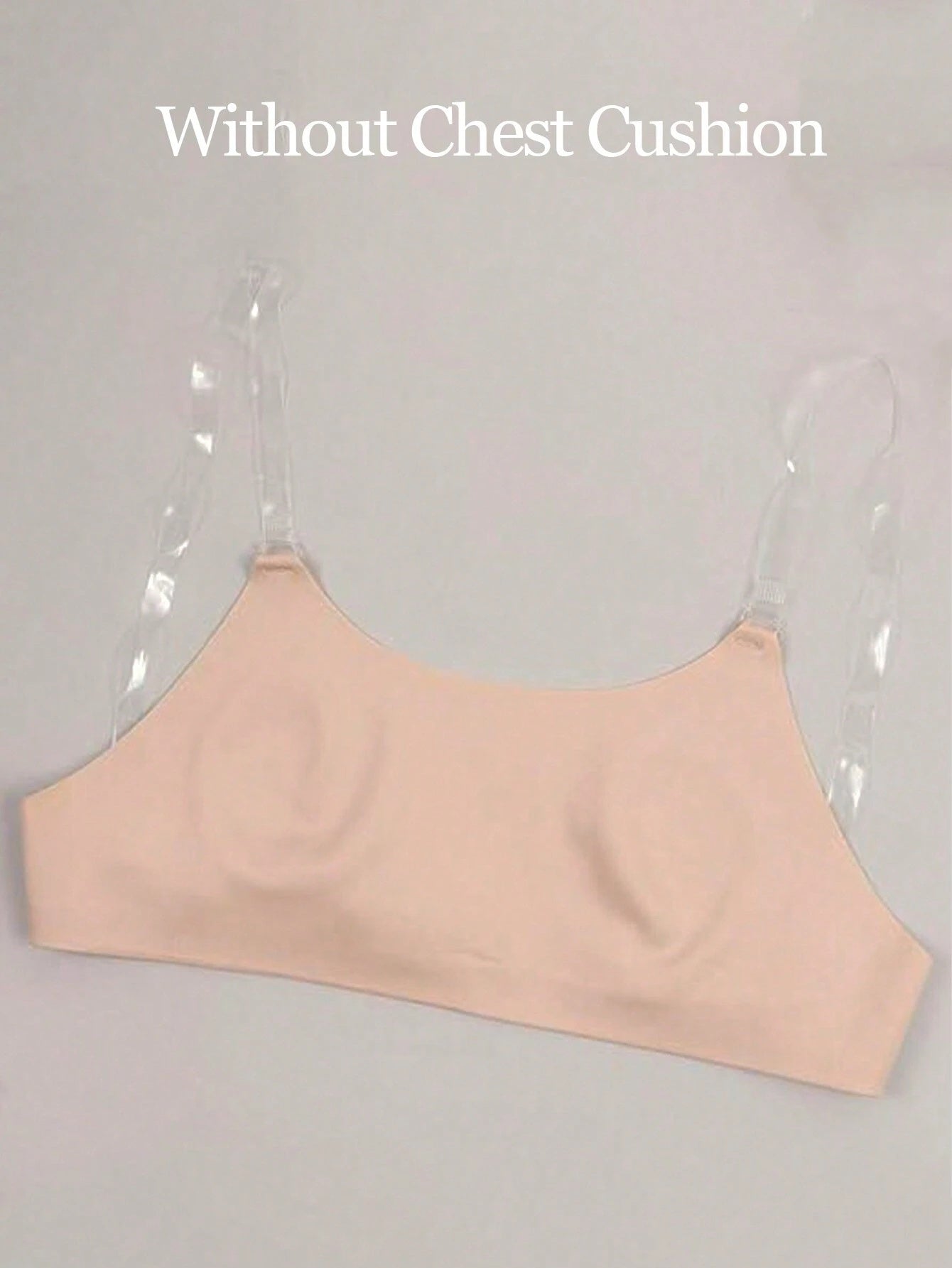 Invisible Transparent Tape Backless Strapless Wireless Bandeau Bra Ivory