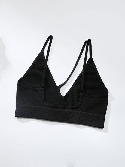 Ladies' Solid Color Hollow Out Bra