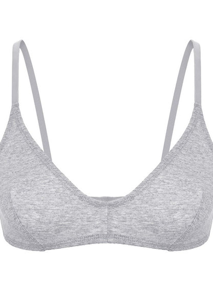 Comfortable Wireless Tank Top Bra Set Grey