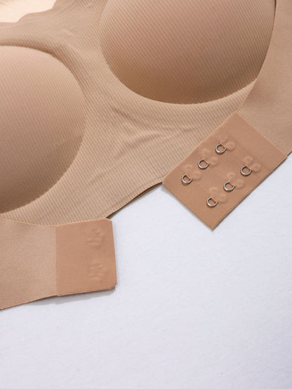 Wire-free Comfort Pleated Bandeau Bra Tan