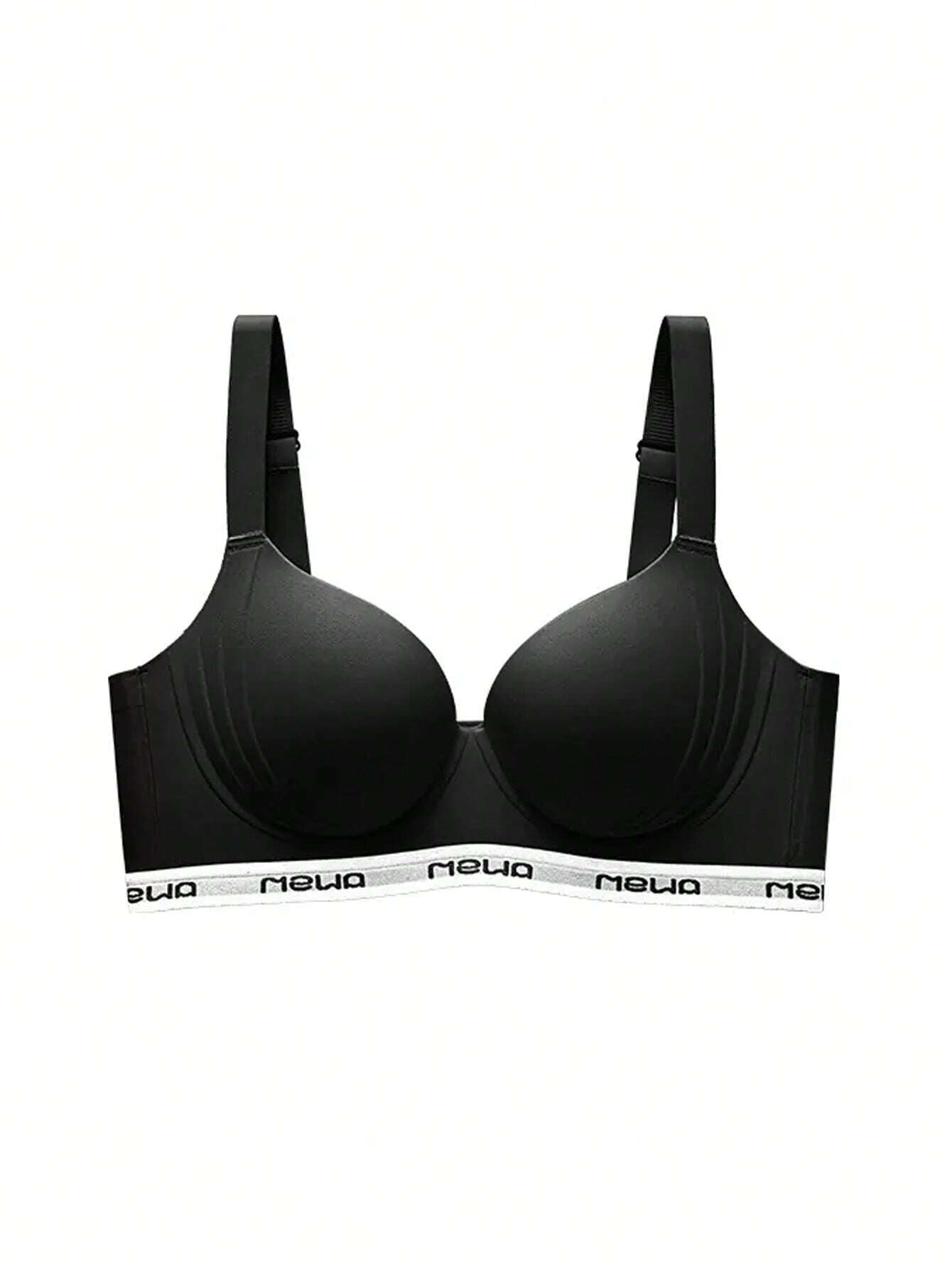 Seamless Push-Up Anti-Sagging Soft Support Wire-Free Bra Black