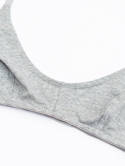 Comfortable Wireless Tank Top Bra Set Grey