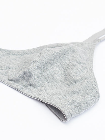 Comfortable Wireless Tank Top Bra Set Grey
