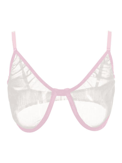 Sexy See-Through Mesh Seamless Bra White