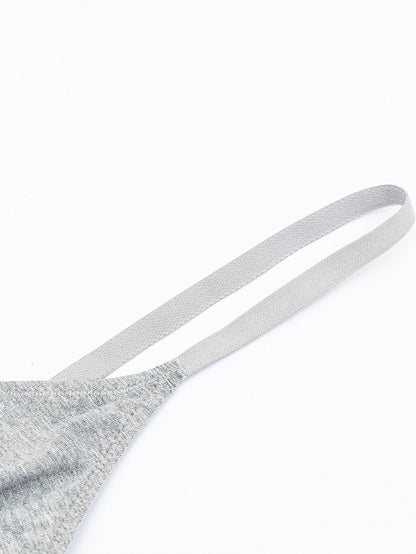 Comfortable Wireless Tank Top Bra Set Grey