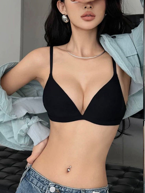 Triangle Cup Wireless Seamless Push-Up Bra