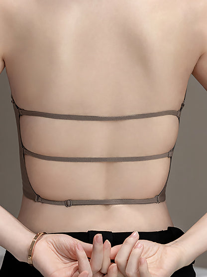 Fashionable Sexy Low-Cut Open-Back Sports Bra with Backless Push-Up Design Peru