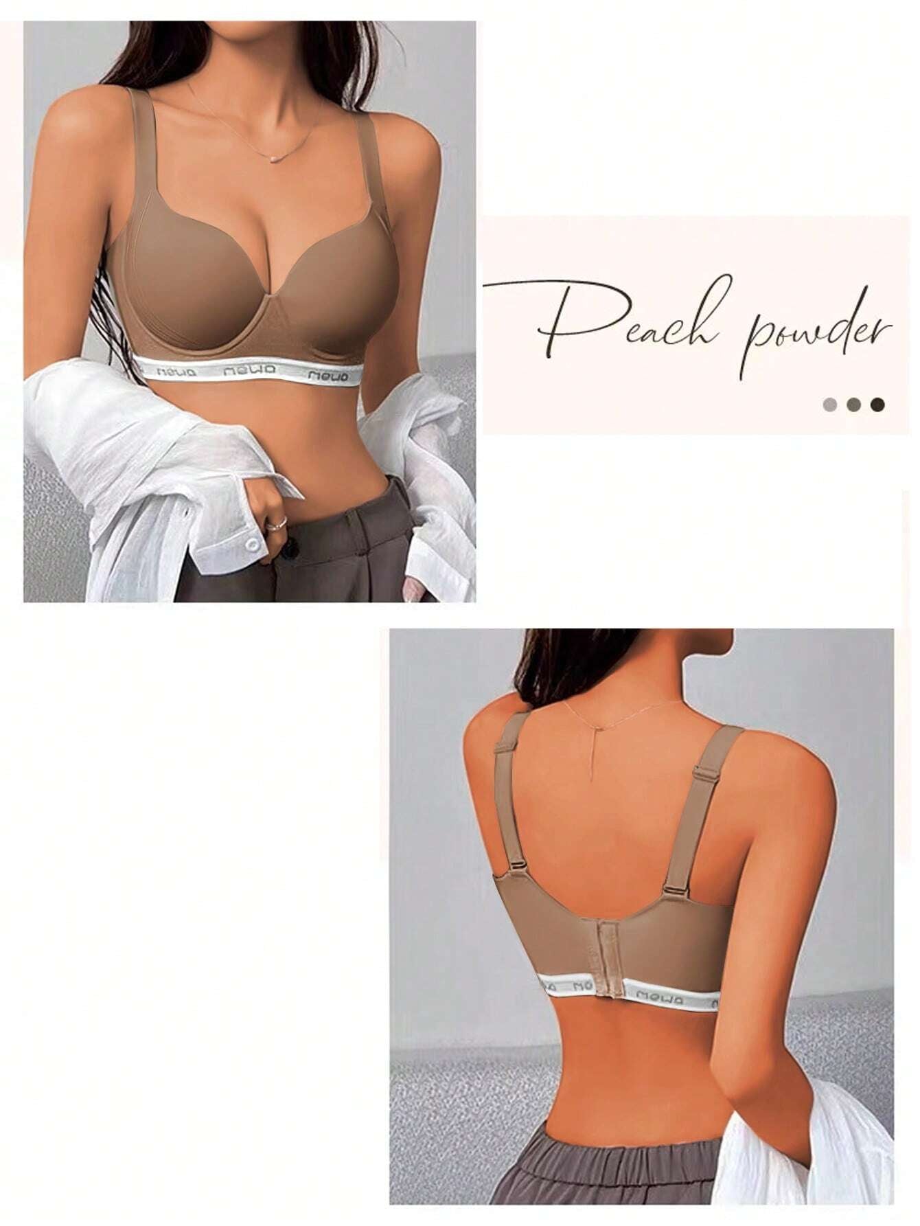 Seamless Push-Up Anti-Sagging Soft Support Wire-Free Bra Tan