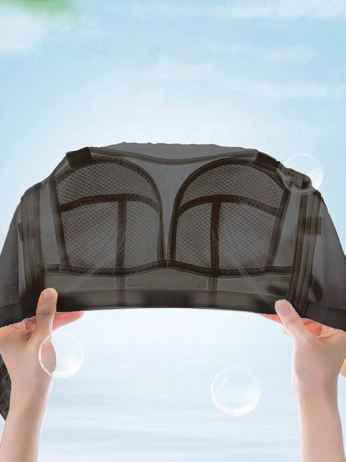 Seamless Non-Slip Strapless Plus Size Bustier Bra Black