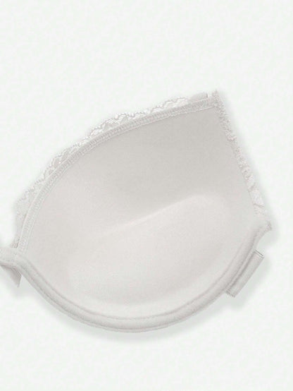Invisible Straps Sexy Lace Lace Gathering Dress Party Bra White