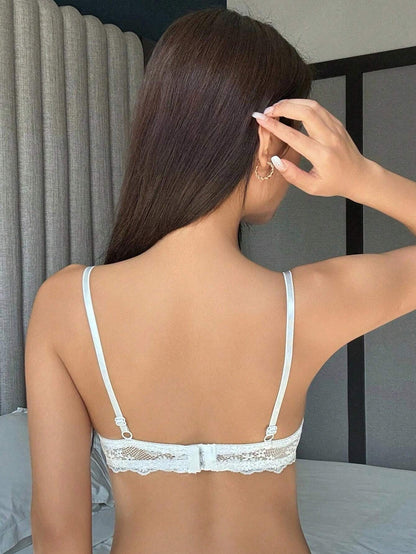 Sexy Pure Desire Women's Half Cup French Thin Lace Bra