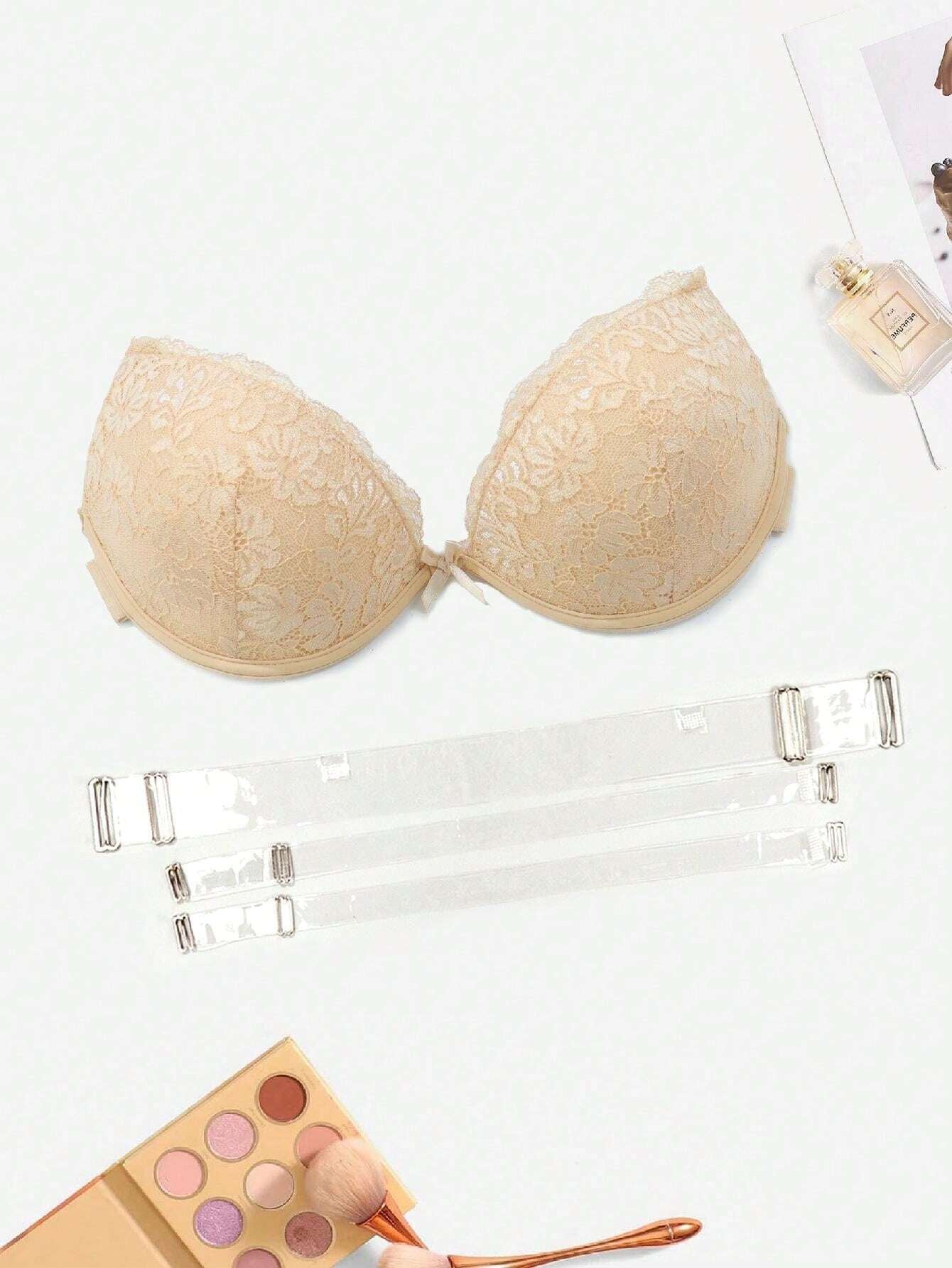 Invisible Straps Sexy Lace Lace Gathering Dress Party Bra