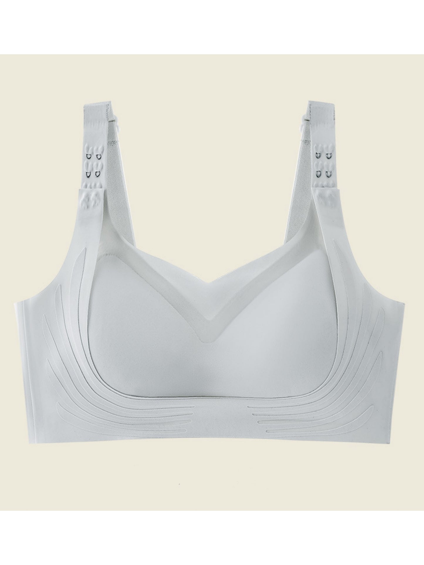 Front Closure Sports Pull-up Tank Top Bra，Adjustable Wide Band Push-up