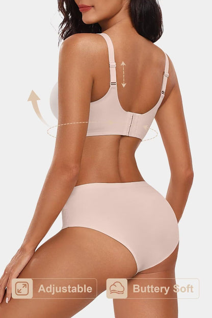 Plus Size Seamless Push-Up Support Bra