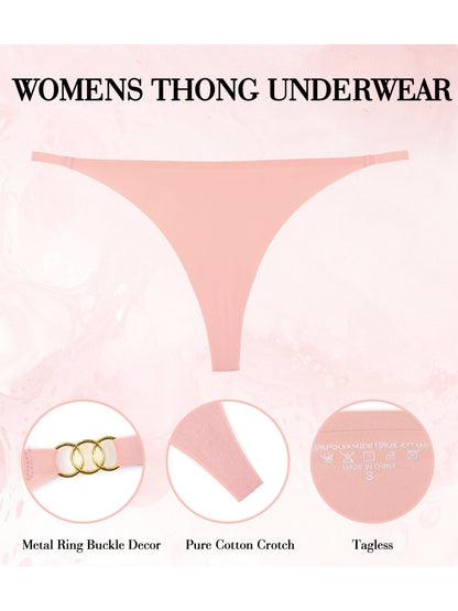 Women's Seamless Invisible Thong Panties