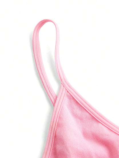 Seamless Strapless Wire-Free Breathable Comfortable Back Bra Pink
