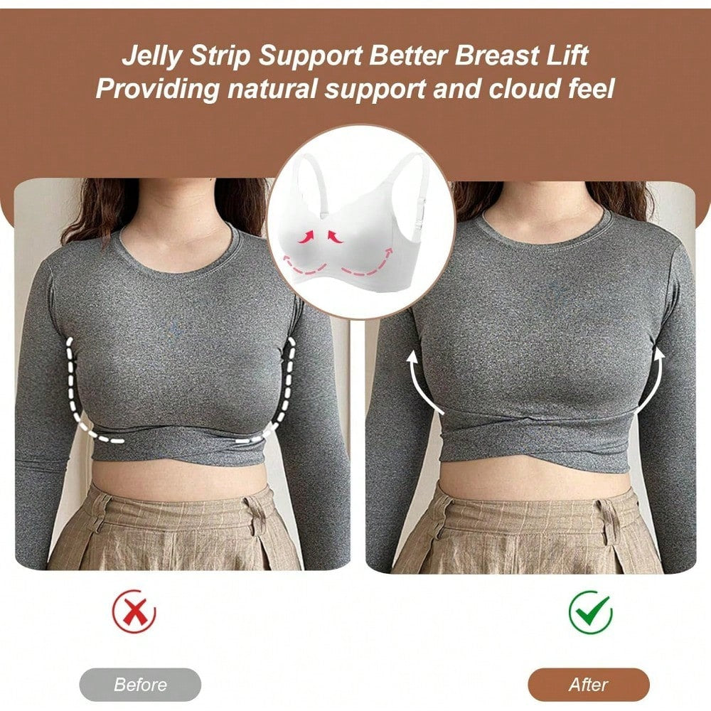 Plus Size Seamless Push-Up Support Bra