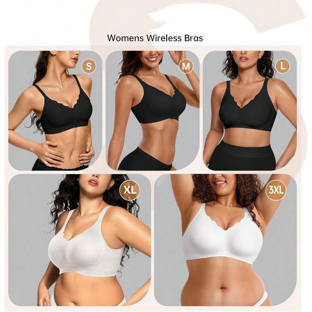 Plus Size Seamless Push-Up Support Bra