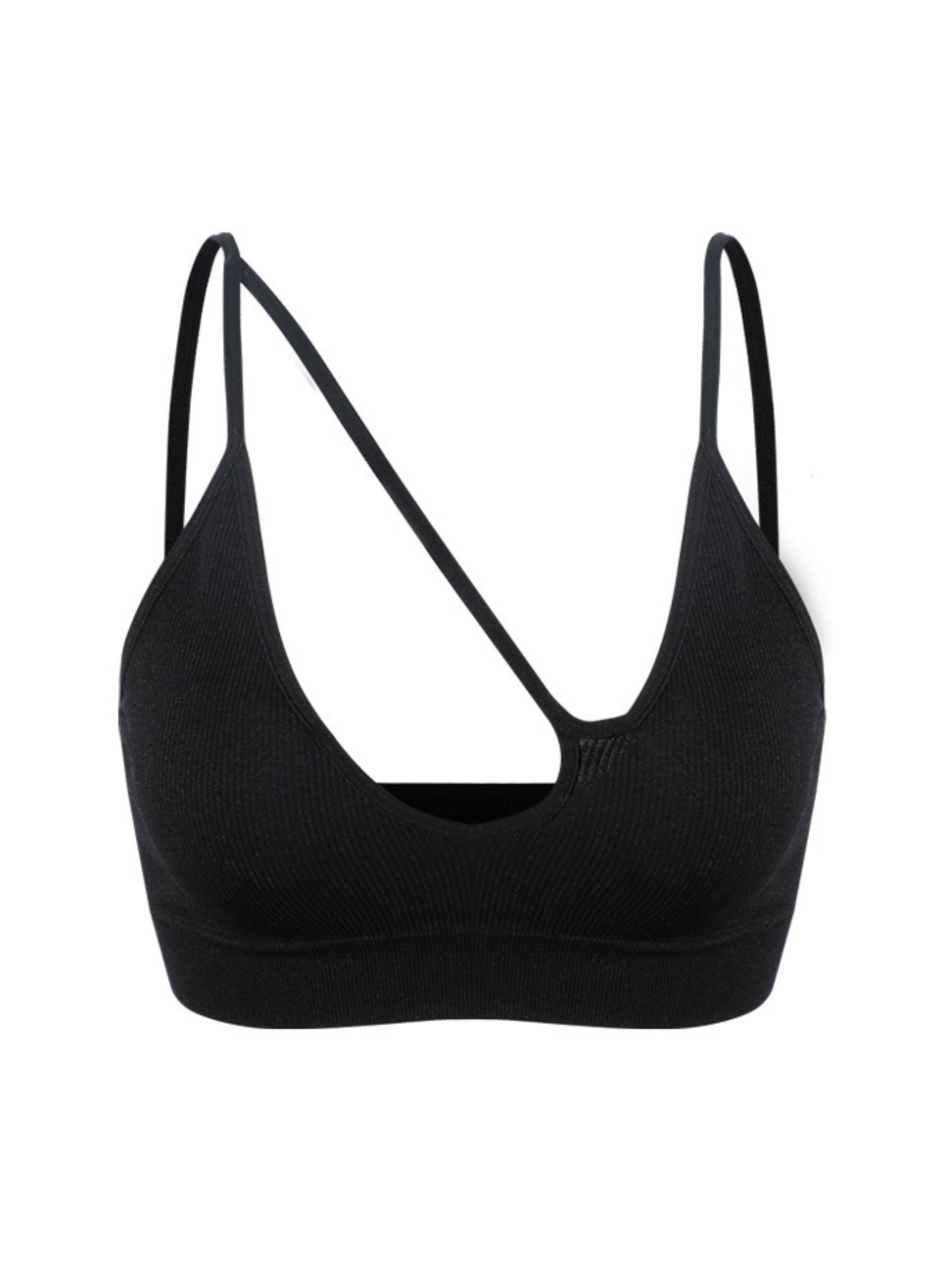 Ladies' Solid Color Hollow Out Bra