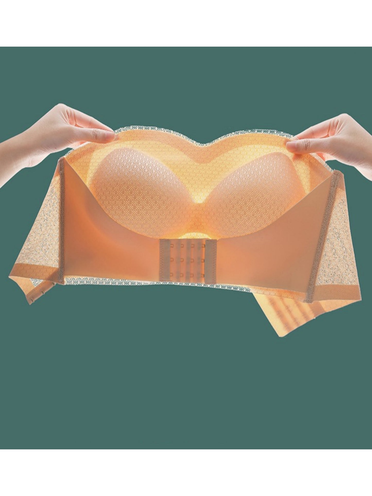 Strapless Non-slip Push Up Seamless Wireless Bra Ivory